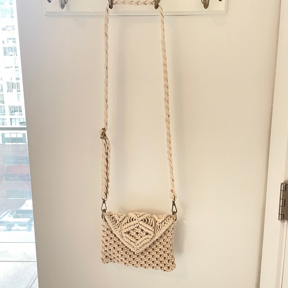 Macrame crossbody purse